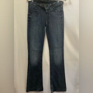 7 For All Mankind Women's Dark Blue Flare Jeans